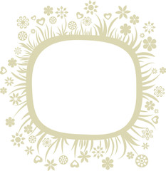 Floral card template - 2