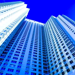 Foto auf Acrylglas blue dwelling place of downtown © Vladitto