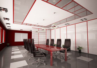 Modern boardroom 3d