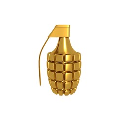Fototapeta premium Golden hand Grenade Bomb