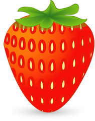 ripe strawberry isolated on an white background