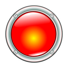 red button isolated on the white background eps10