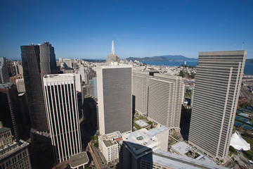 Aerial view of Embarcadero Center in San Francisco