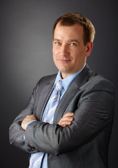 portrait of adult handsome businessman