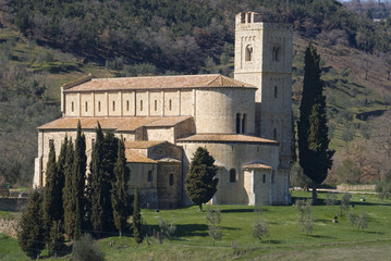 Fototapeta na wymiar Toskania Abbey of St Antimo 3