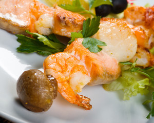 Salmon  with Vegetables.fish roast
