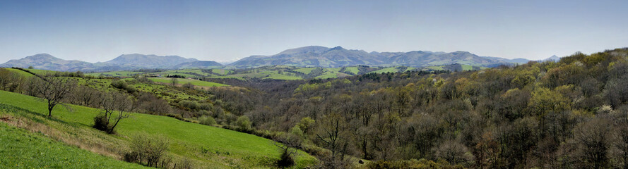 Panoramic view of the Basque country