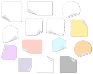 Set of sticker on the white background