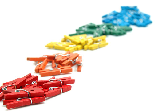 Pinzas de tender de colores