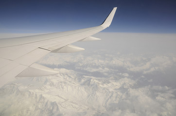 Blick aus einem Flugzeug