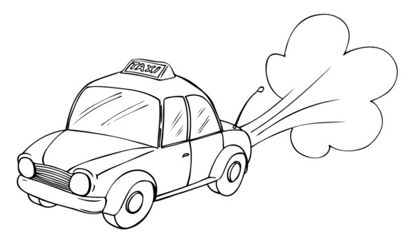 recommend clip art: Taxi, Auto, Abgas
