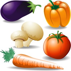 Verdure Varie-Various Vegetables-Vector