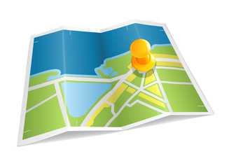 Map, vector icon