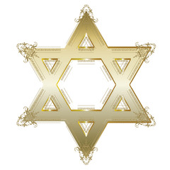 Gold Star Of David Symbol