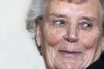 elderly woman smiling