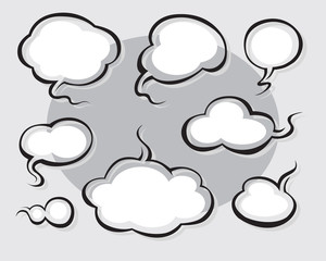 Comics Word and Thought Bubbles