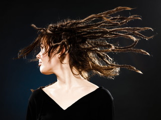 young girl with dreadlocks