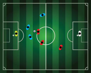 illustration of soccer football game