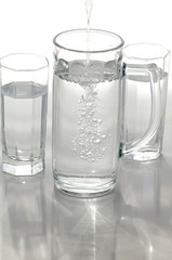 A glass of mineral water
