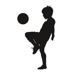 Silhouette gar&ccedil;on footballeur