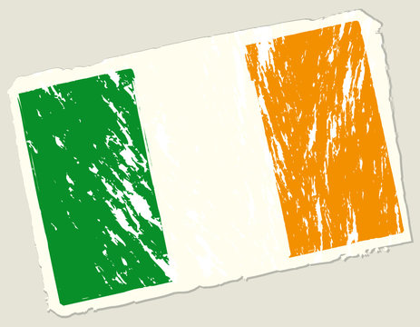 Grunge irish flag