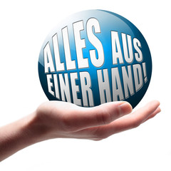 Alles aus einer Hand! Button, Icon