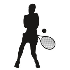 Silhouette femme tennis