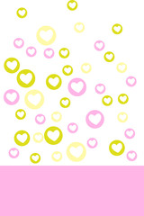 Heart shape with heart and round