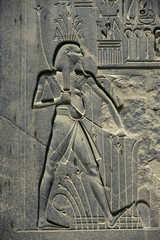 Relief, Tempel, Luxor