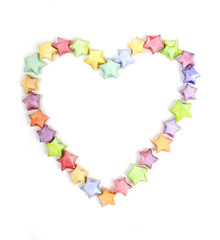 Naklejka na ściany i meble color lucky stars origami heart