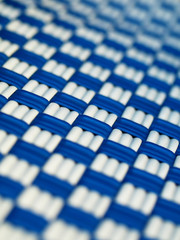 blue and white square patterned background