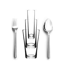 utensils isolated white
