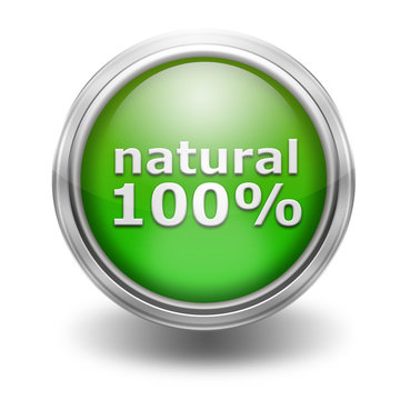 Icono con texto "NATURAL 100%"