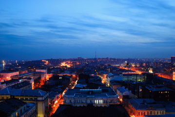 Fototapeta na wymiar Russia. Rostov-on-Don. Evening cityscape