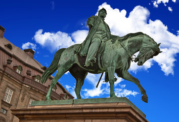 Statue du roi Frederik VII à Copenhague
