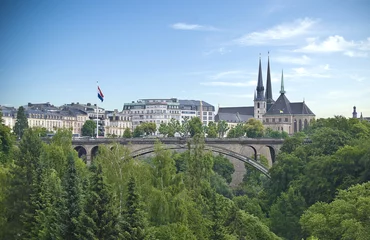 Kussenhoes Luxembourg city scene © Y. B. Photography