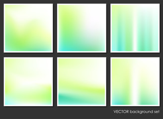Fluid Aurora on Colorful Abstract Background Set
