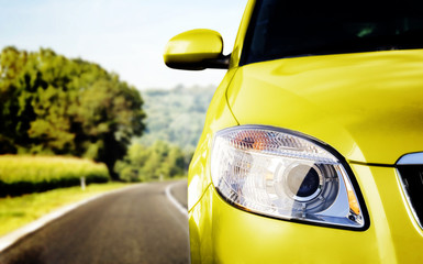Car on the road.