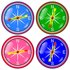 compass colection isolated