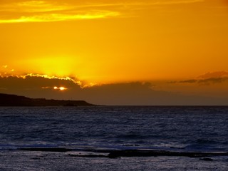Atardecer en la Playa de las Canteras. Gran Canaria