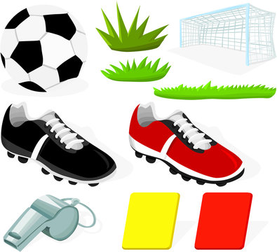 Set of a football accessories