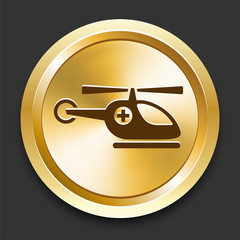 Emergency Helicopter on Golden Internet Button