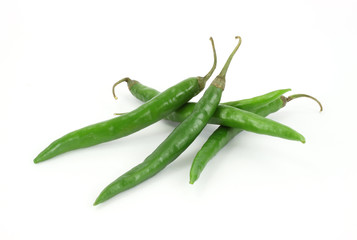 Long green hot peppers