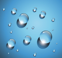 Water drops vector background.