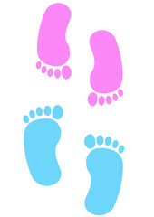 Kinderfüße, Junge und Mädchen