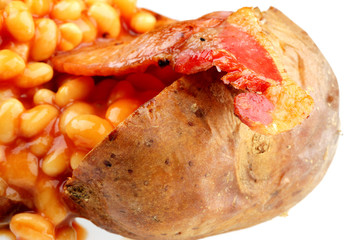 Jacket Potato with Bacon and Baked Beans