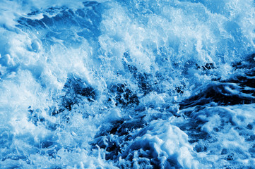 seawater splashing
