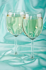 Two glasses of white wine