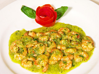 Shrimp in Green Sauce