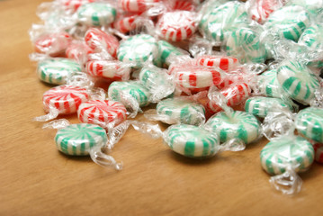 Fototapeta na wymiar Peppermint Swirl Candy